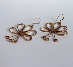 Bazsarózsa fülbevaló