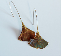 Aranyginko fülbevaló