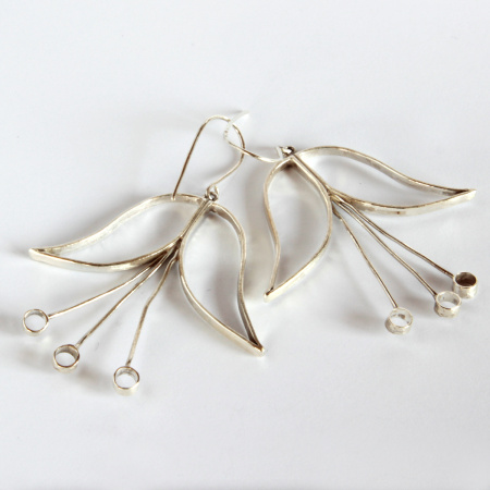 Ezüst harangvirág fülbevaló