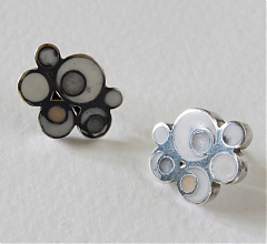 70s! White Bubbles fülbevaló